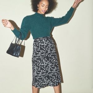 Rouje Gloria skirt in black and white print, size 38